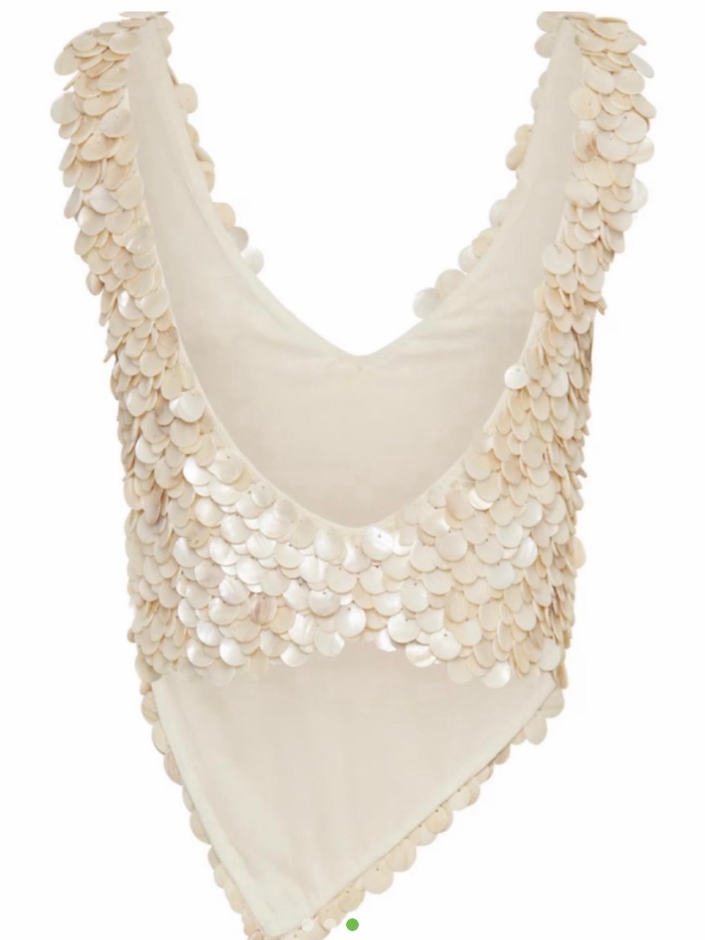 Unique Ivory Seashell Tank Top - Picture 3 of 5